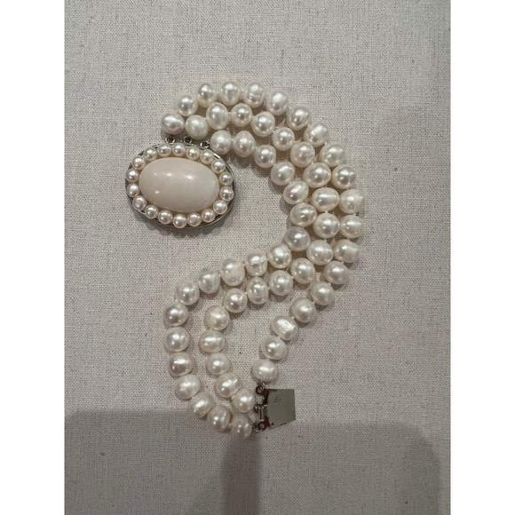 Pearl Jewelry - Fresh Water Pearl Chain Linked Bracelet